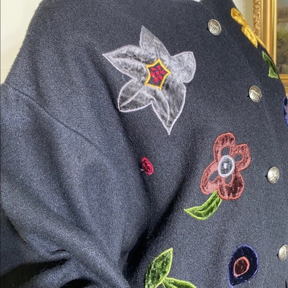 Vintage Le Chateau fringed appliqué jacket - Picture 5 of 9